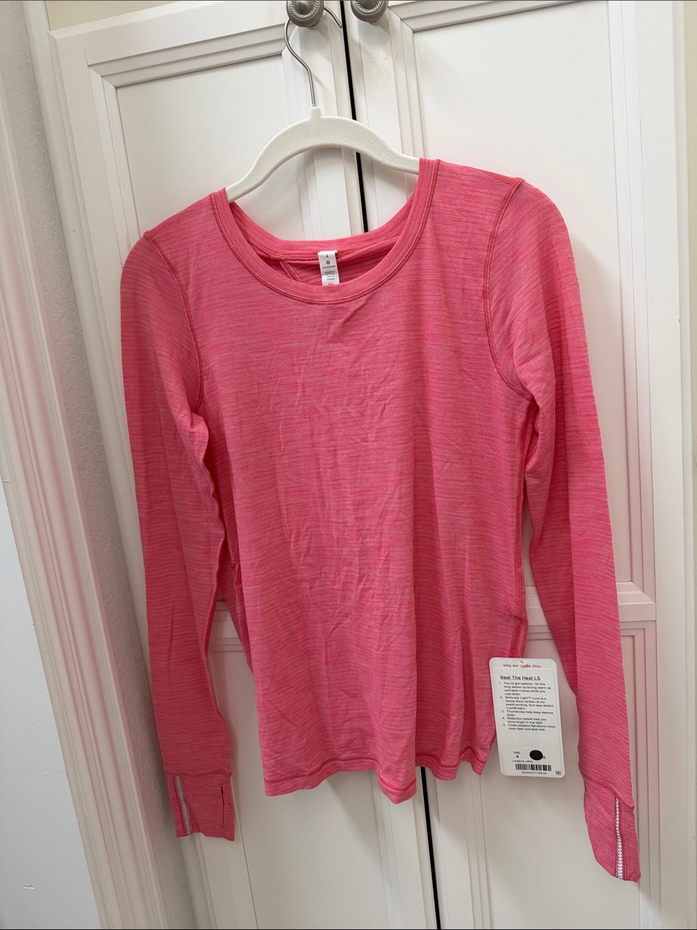 lululemon athletica Long-Sleeve Pink Performance Tee